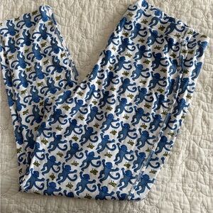 Roller Rabbit Blue Monkey Pajama Pants